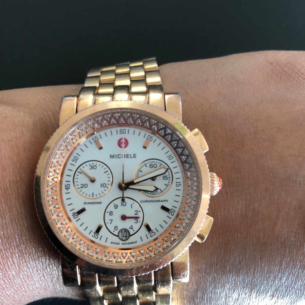 Michele 38mm Sidney Diamond Watch